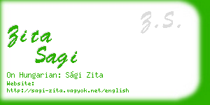 zita sagi business card